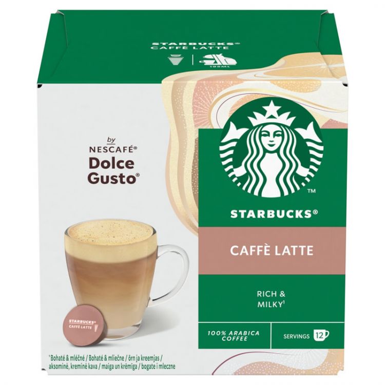 STARBUCKS Caffé Latte by NESCAFÉ Dolce Gusto - 12 kapsúl (12 šálok)