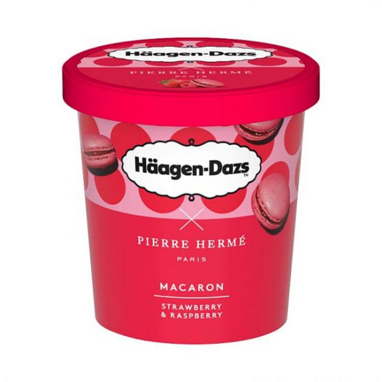 Häagen-Dazs Pint zmrz. Makrónky jahoda a malina 420ml