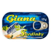GIANA Sardinky v oleji s cesnakom 125g