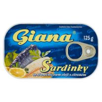 GIANA Sardinky v oleji s citrónom 125g