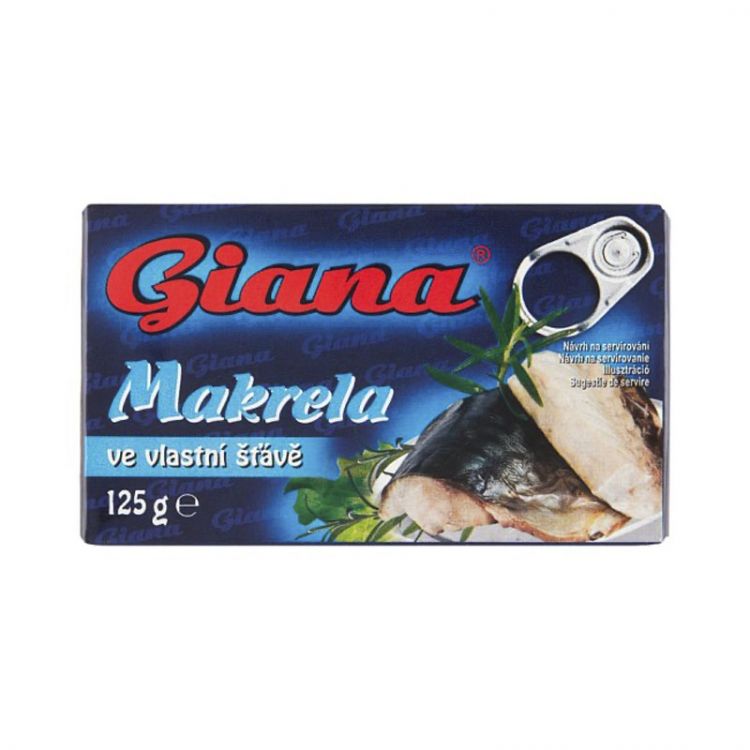GIANA Makrela vo vlastnej šťave 125g