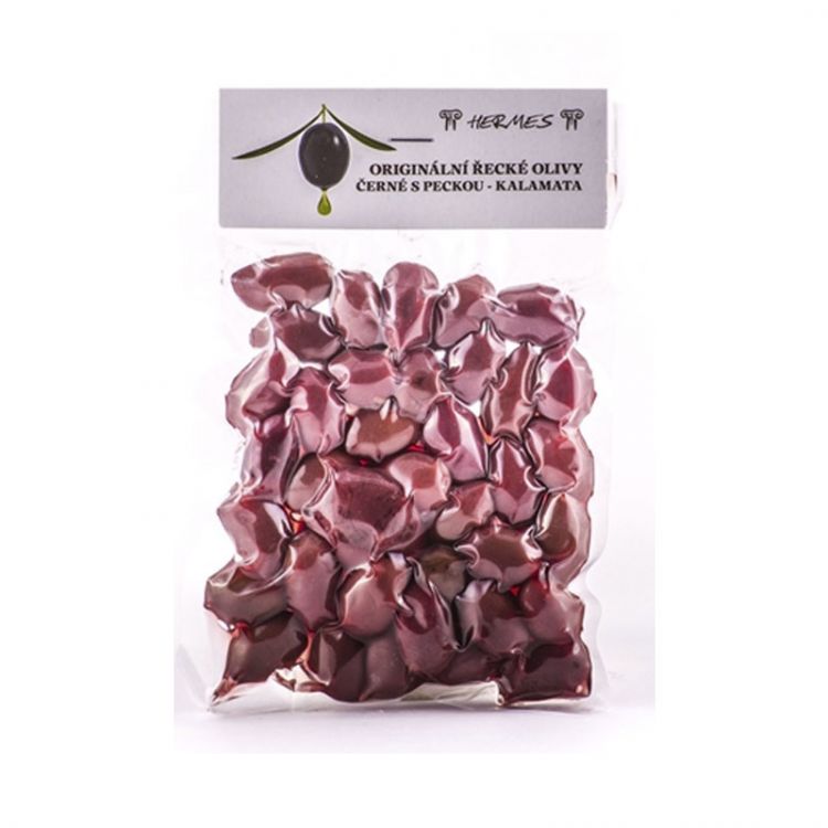 Hermes Grécke olivy čierne s kôstkou - Kalamata 150g