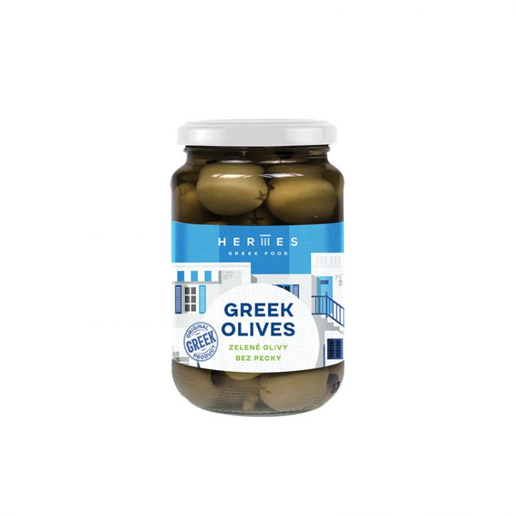 Hermes Olivy zelené bez kôstky sklo 170g