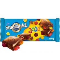 ORION Študentká pečať mliečna čokoláda s JOJO želé, arašidmi a hrozienkami 90 g