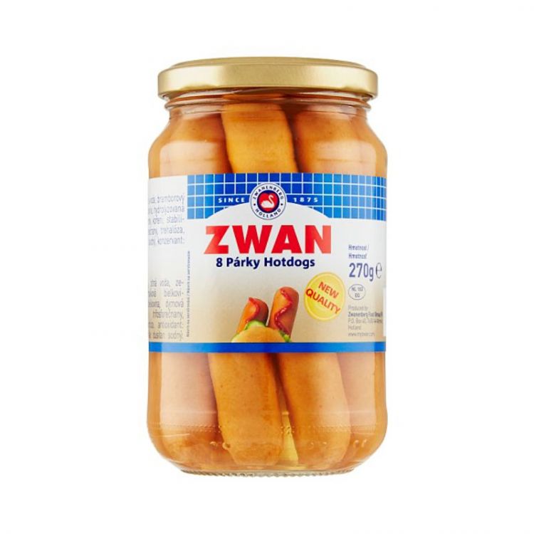 ZWAN Párky HotDog,sklo 270g