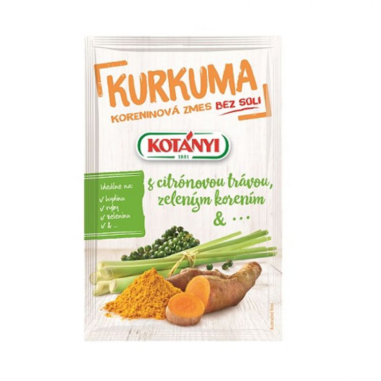 Kotányi Kurkuma s citronovou travou a zeleným korením 20g