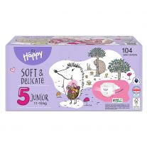 HAPPY detské plienky Pack Junior, 2x 52 ks /104 ks/