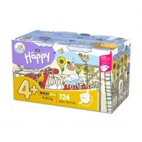 HAPPY detské plienky Pack Maxi Plus 62x2/124 ks /