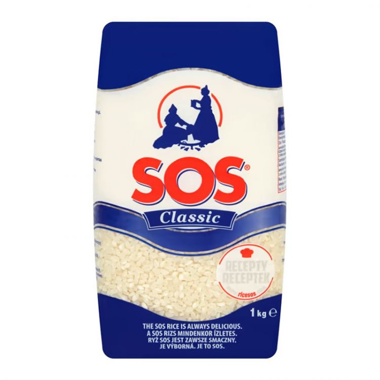SOS Classic ryža strednozrnná lúpaná 1 kg