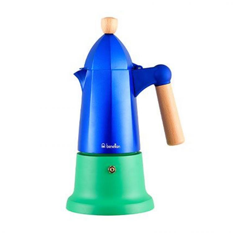 BENETTON, KANVICA NA ESSPRESSO MODRÁ ZELENÁ, 6 ŠÁLOK 
