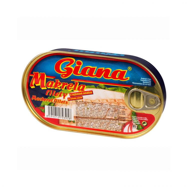 GIANA Filety Makrela v paradajkovej omáčke 170g