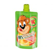 Kubík 100% ovocná kapsička Jablko,Broskyňa 100 g