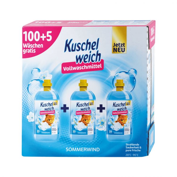 Kuschelweich  Prací gél Sommerwind - letný vánok, 105 pracích dávok, 5,775 l