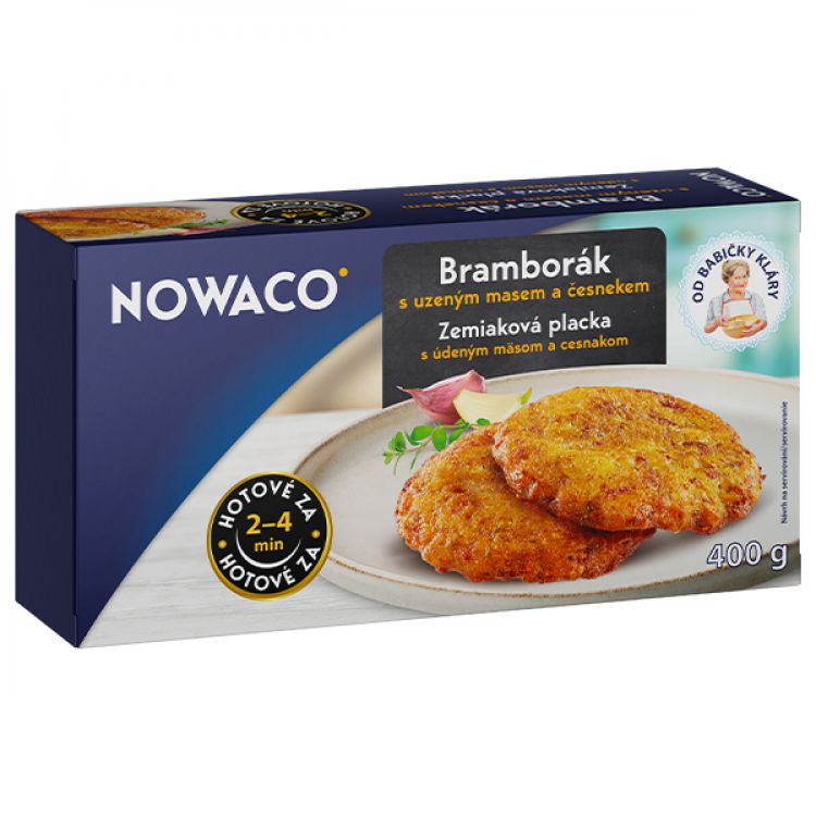 Nowaco zemiakové placky s údeninou a cesnakom 400g