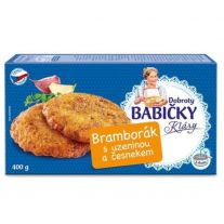 Dobroty babičky Kláry zemiakové placky s údeninou a cesnakom 400g