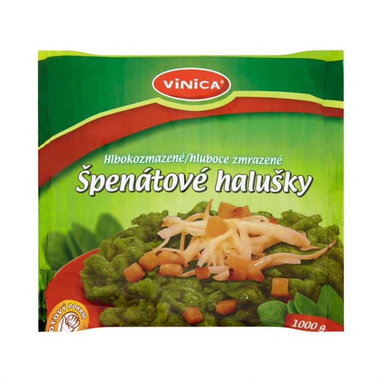 Vinica Špenátové halušky hlbokozmrazené 1000 g