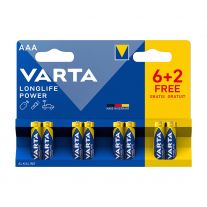 VARTA Longlife Power baterie 6+2 AAA