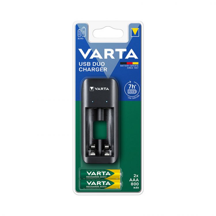 VARTA nabíječka Duo USB Charger + 2 AAA 800 mAh R2U