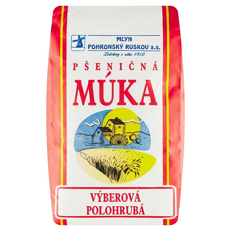 Pšeničná múka výberová polohrubá 1kg - eDELIA.sk