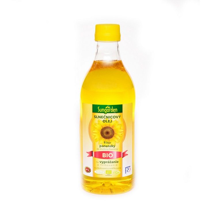 Sungarden Bio slnečnicový olej na vyprážanie a fritovanie 1l
