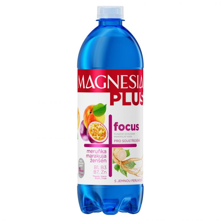 Magnesia Plus Focus Marhuľa, Marakuja, Ženšen 700 ml