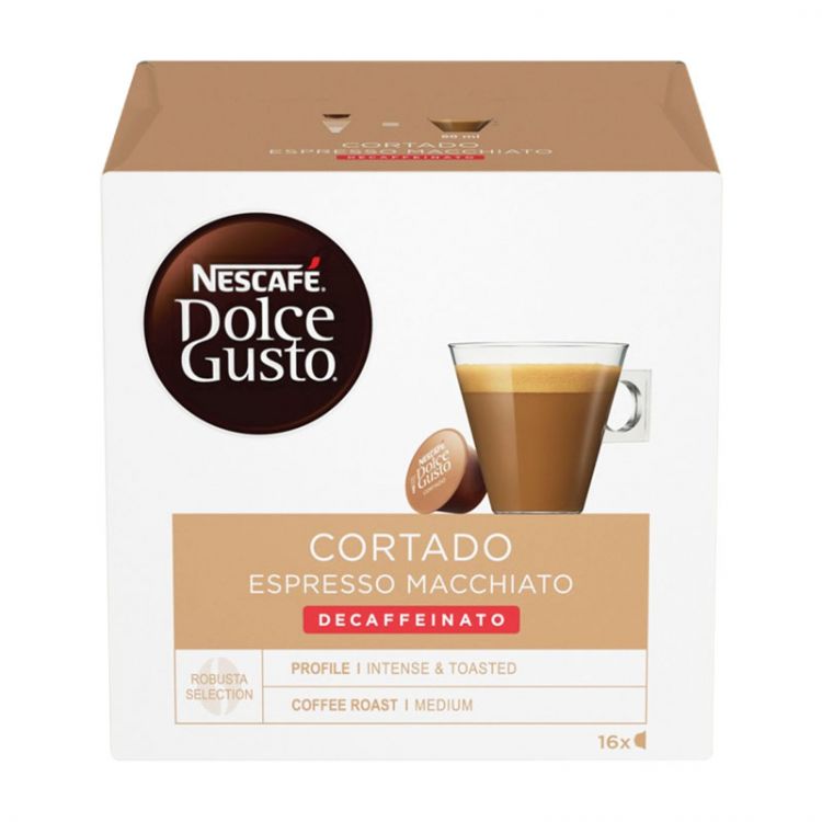 NESCAFÉ Dolce Gusto Cortado Decaffeinato - káva v kapsulách - 16 ks