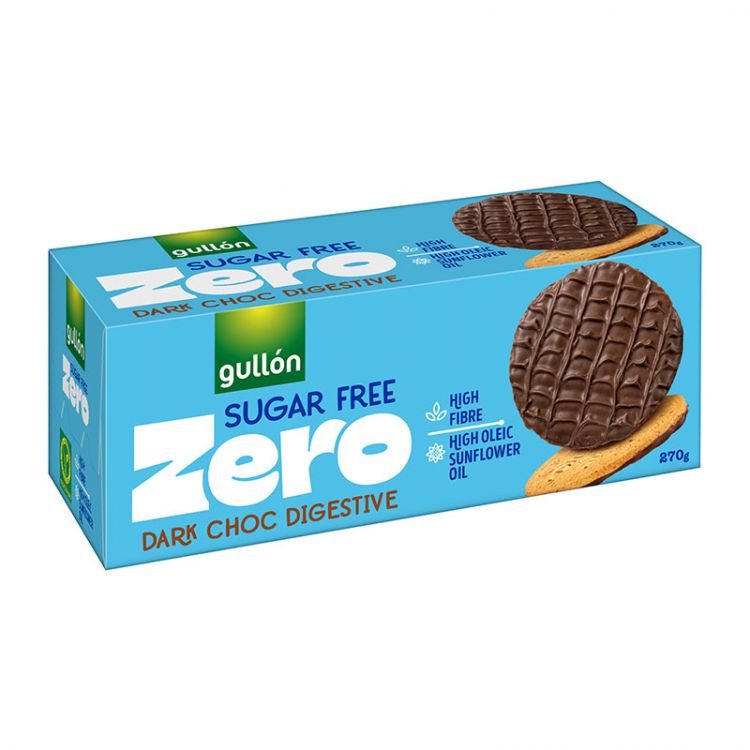 Gullón Digestive sušienky polomáčané v čokoláde, bez cukru 270 g