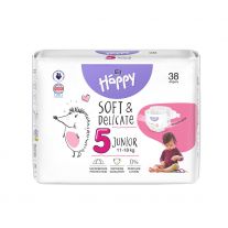 HAPPY Soft and Delicate detské plienky Junior 38 ks