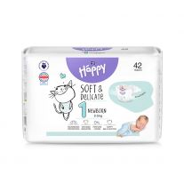 HAPPY Soft and Delicate detské plienky Newborn 42 ks