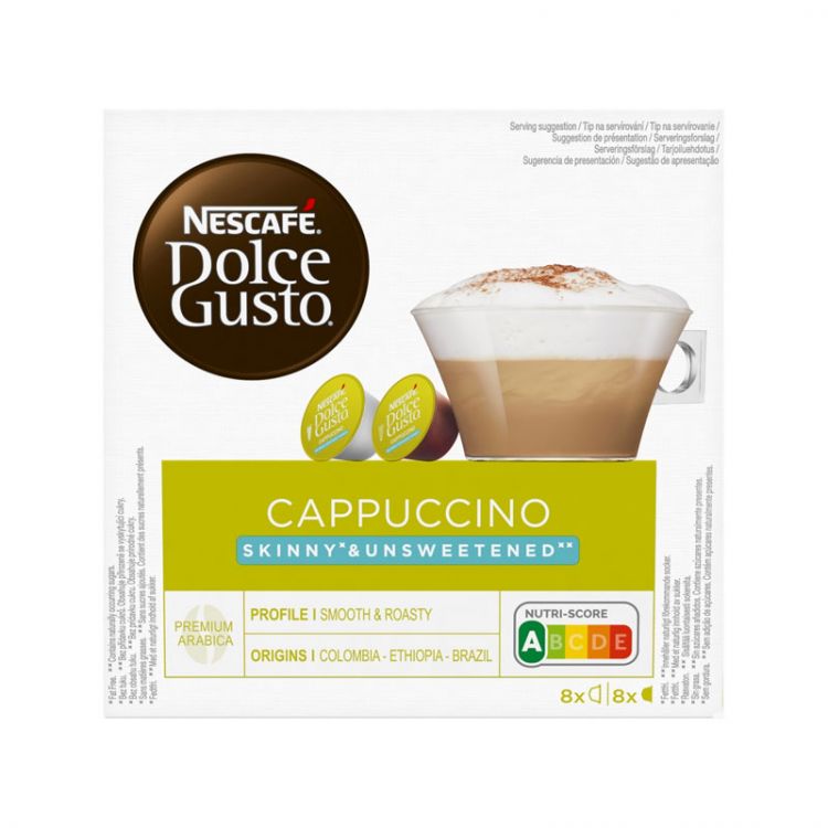 NESCAFÉ Dolce Gusto Cappuccino Skinny Unsweetened - káva v kapsulách - 16 ks