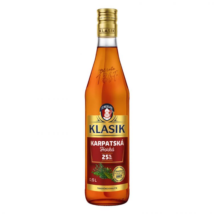 KLASIK Karpatská horká 25% 0,5 l