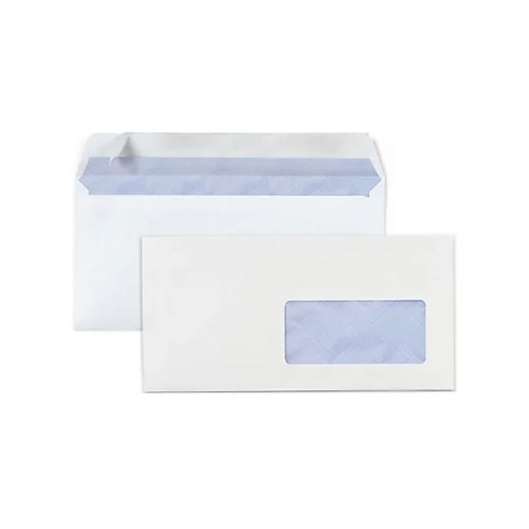 Obálky samolepiace bezokienkové DL, 110 x 220 mm, 25 ks