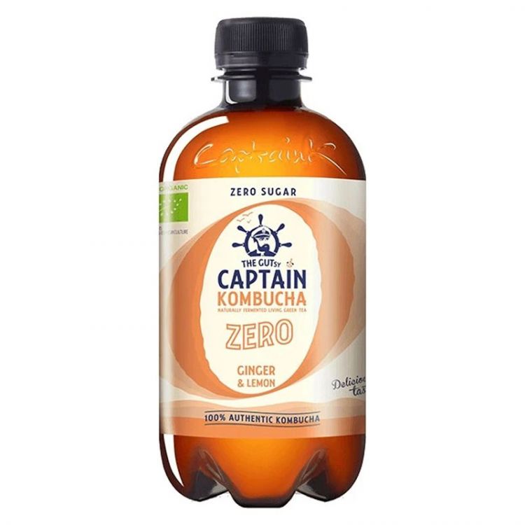 Kapitán Kombucha ZERO Zázvor, citron 400 ml