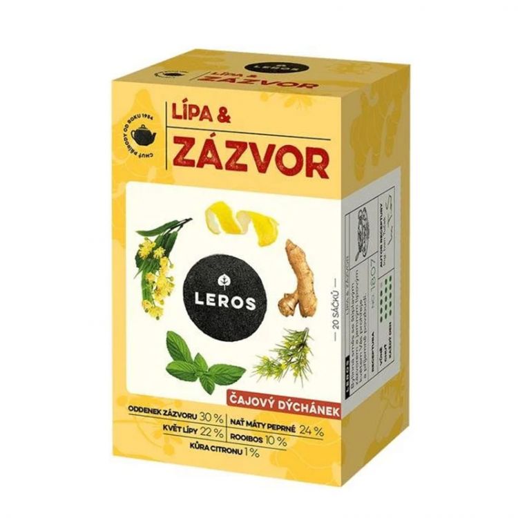 LEROS Čajová chvíľka, LÍPA & ZÁZVOR 20x2 g