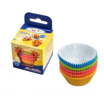 Košiky na pečenie Farebné 34 x 21 mm  100 ks 