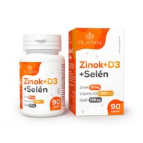 PLATAN Zinok+D3+Selén 90ks