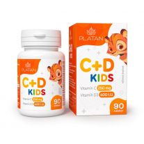 PLATAN Vitamín C+D Kids cmúlacie tablety 90ks