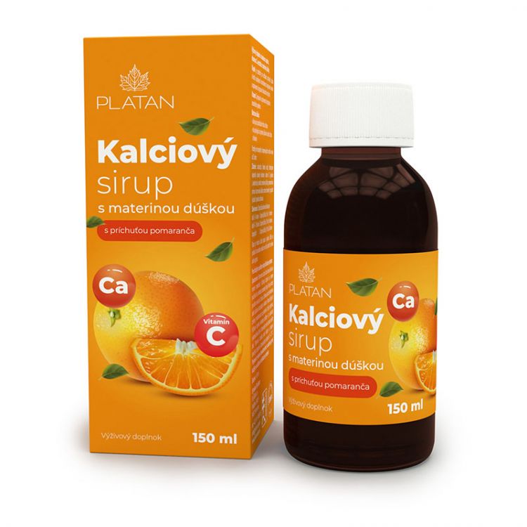 PLATAN Kalciový sirup s materinou dúškou 150ml