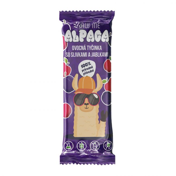 ALPACA ovocná tyčinka so slivkami a jablkami 25g