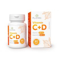 PLATAN Vitamín C+D+Zinok 90ks
