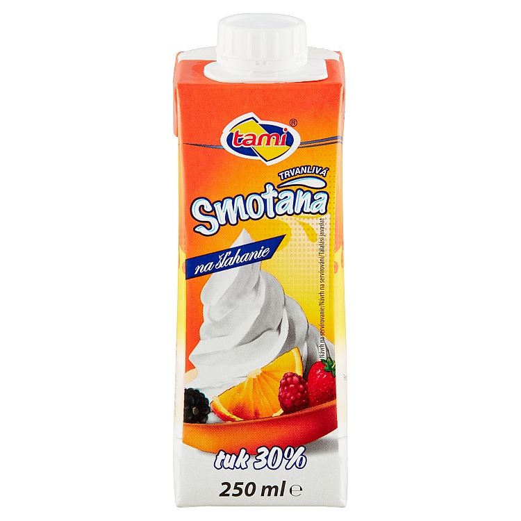 Tami Trvanlivá smotana na šľahanie 30% tuku 250 ml