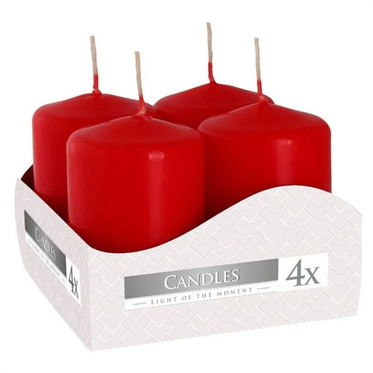 Sviečka adventná červená 40/60 4ks/bal