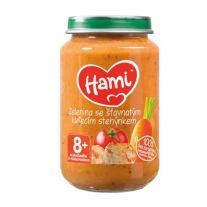 HAMI príkrm Zelenina so šťavnatým kuracím stehienkom 200 g