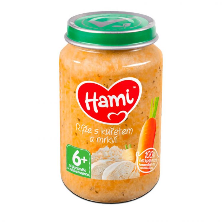 HAMI príkrm Ryža s kuraťom a mrkvou 200 g