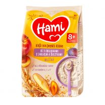 HAMI Mliečna kaša so 7 obilninami s jablkom a slivkami 210 g