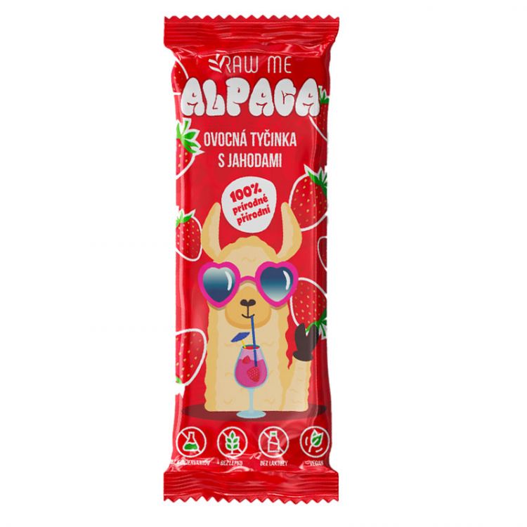 ALPACA ovocná tyčinka s jahodami 25g