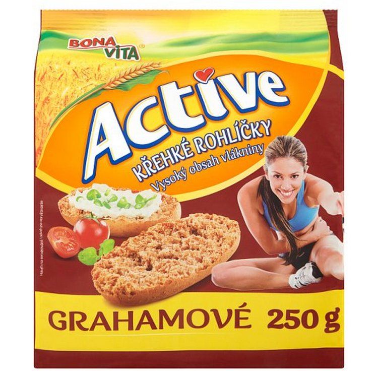 Bonavita Active krehké rohlíčky extra celozrnné 250 g