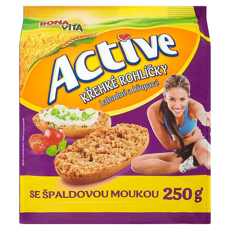 Bonavita Active krehké rohlíčky špaldové 250 g