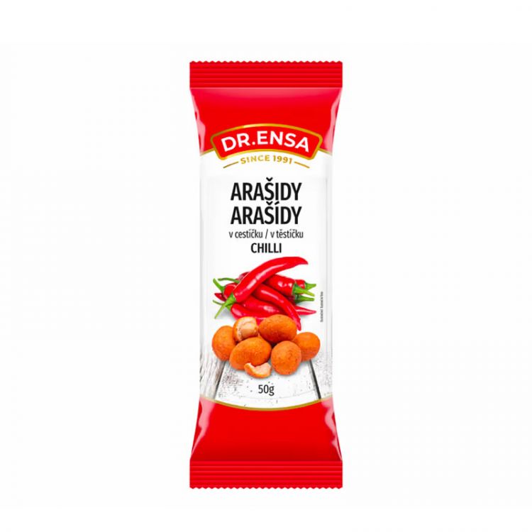 DR.ENSA Arašidy v cestíčku s príchuťou chilli 50g