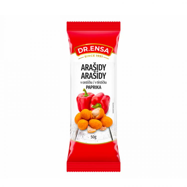 DR.ENSA Arašidy v cestíčku s príchuťou paprika 50g